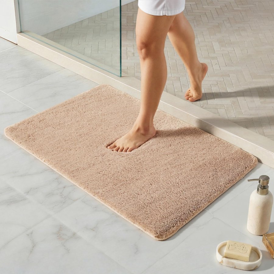 TYUU Beige Bathroom Rugs