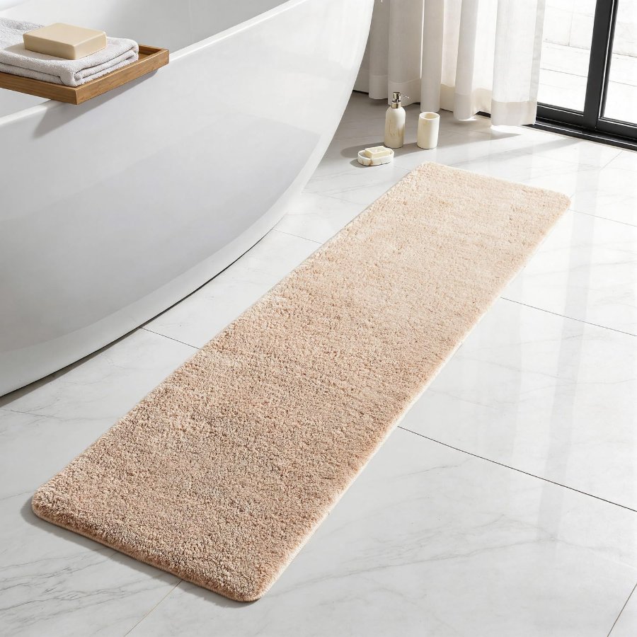 TYUU Beige Bathroom Runner Rugs