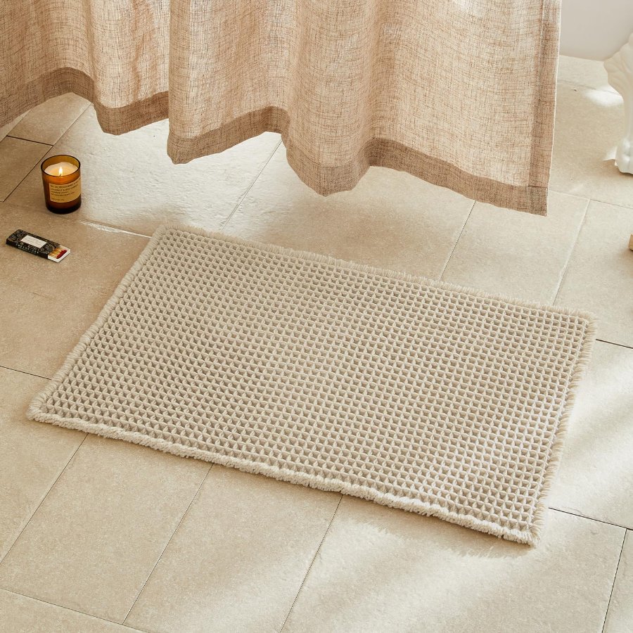 TYUU Pale Beige Bathroom Rug