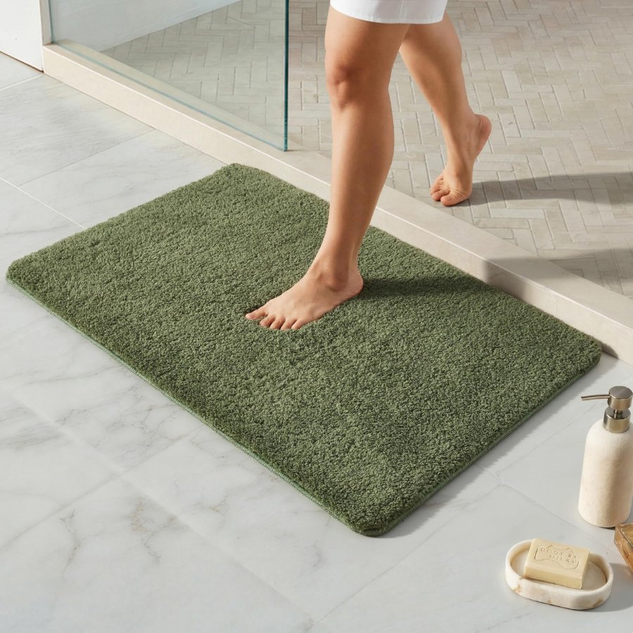 TYUU Sage Green Bathroom Rugs