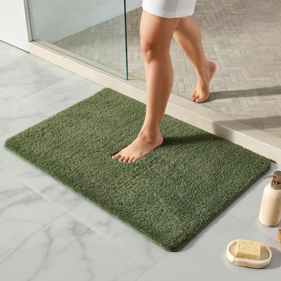 TYUU Sage Green Bathroom Rugs