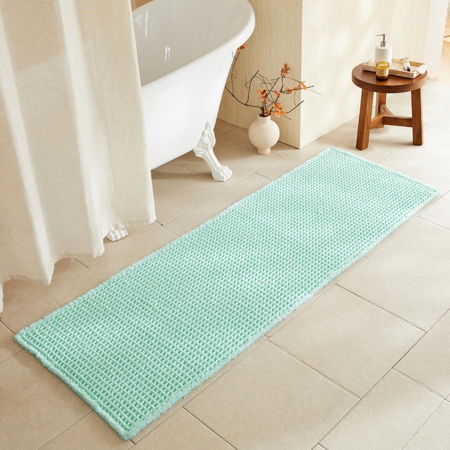 TYUU Waffle Runner Rug Bathroom