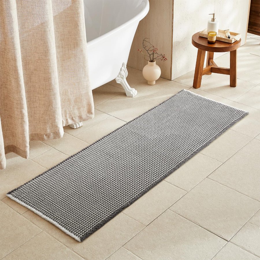 TYUU Waffle Runner Rug Bathroom