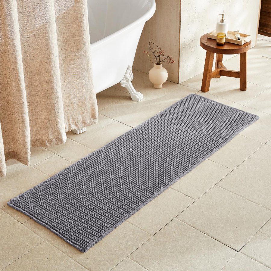 TYUU Waffle Runner Rug Bathroom