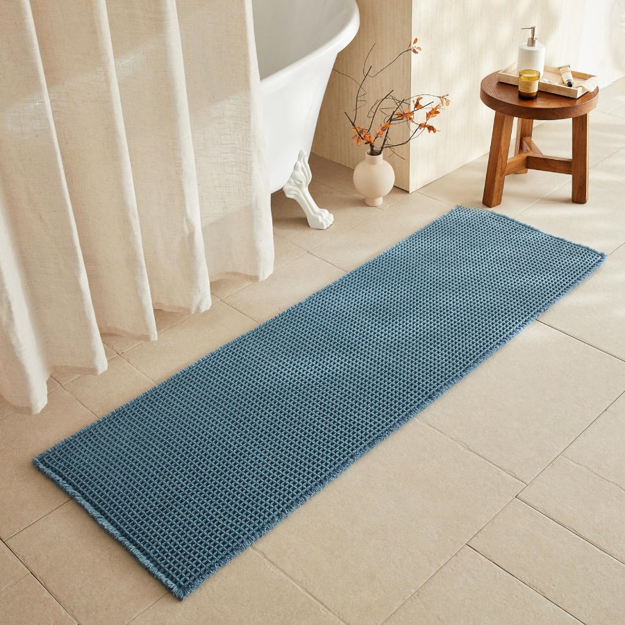 TYUU Waffle Runner Rug Bathroom
