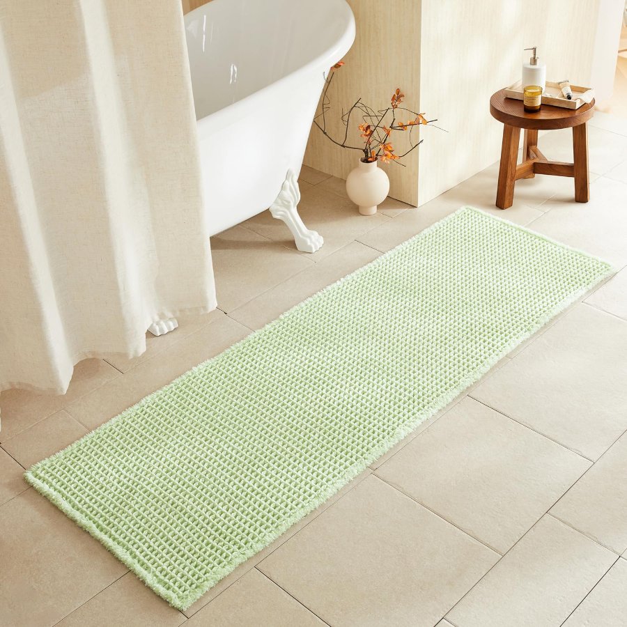 TYUU Waffle Runner Rug Bathroom